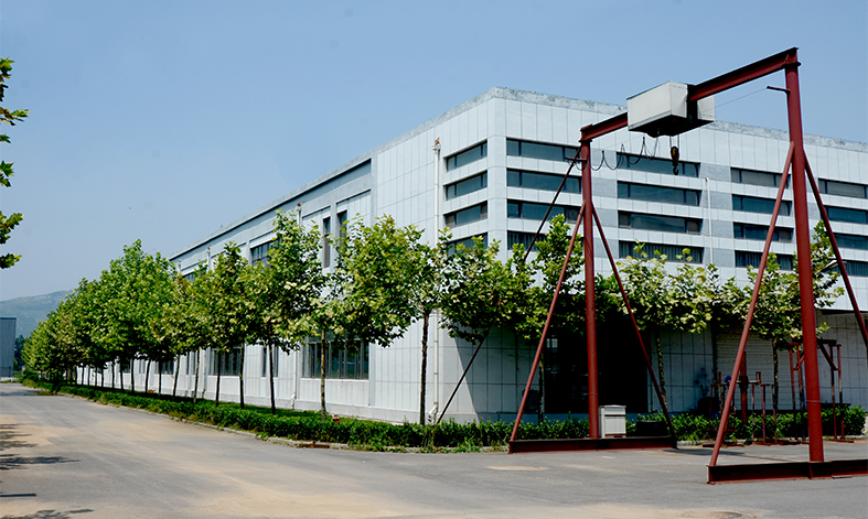 Exterior view of the Compas factory campus in Shandong, China.